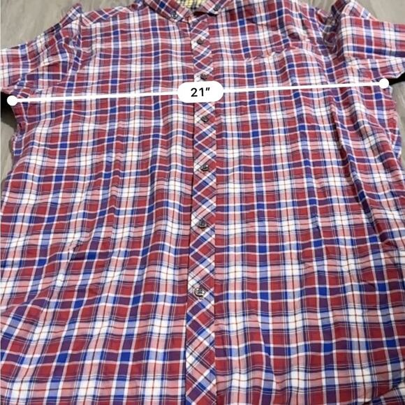 Ben Sherman Canclini Red Blue & White Plaid Button Down Shirt Size L - Picture 8 of 9